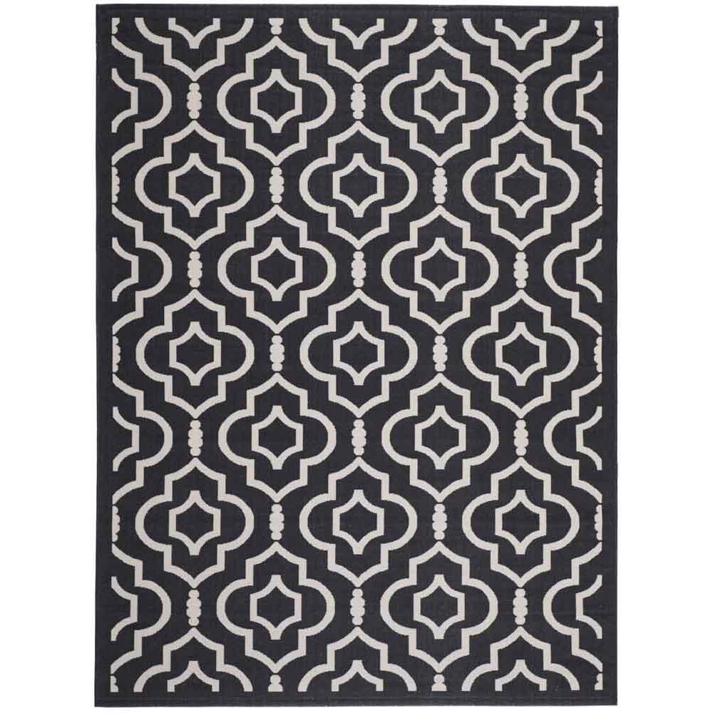 COURTYARD, BLACK / BEIGE, 4' X 5'-7", Area Rug, CY6926-266-4
