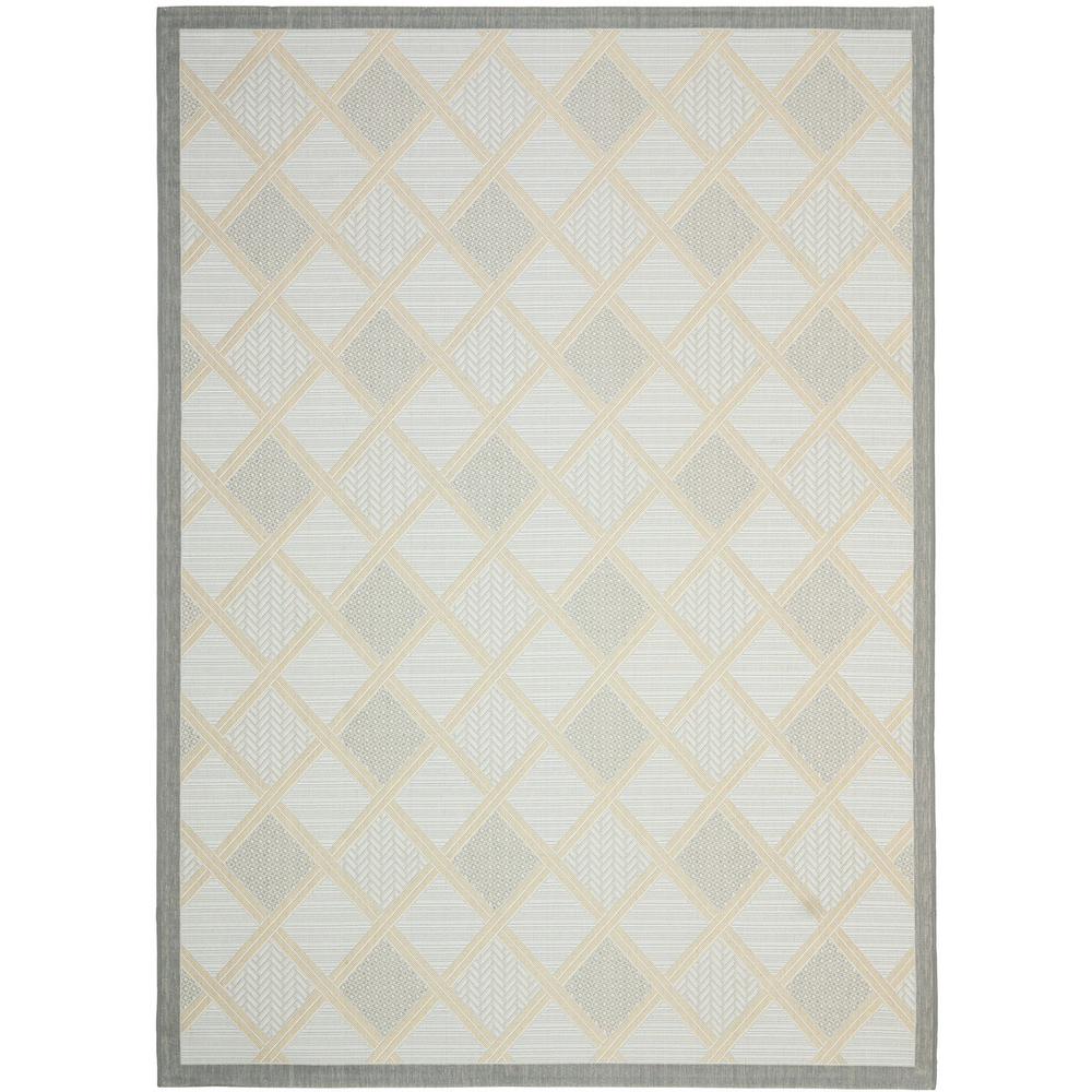 COURTYARD, LIGHT GREY / ANTHRACITE, 8' X 11', Area Rug, CY7570-78A21-8