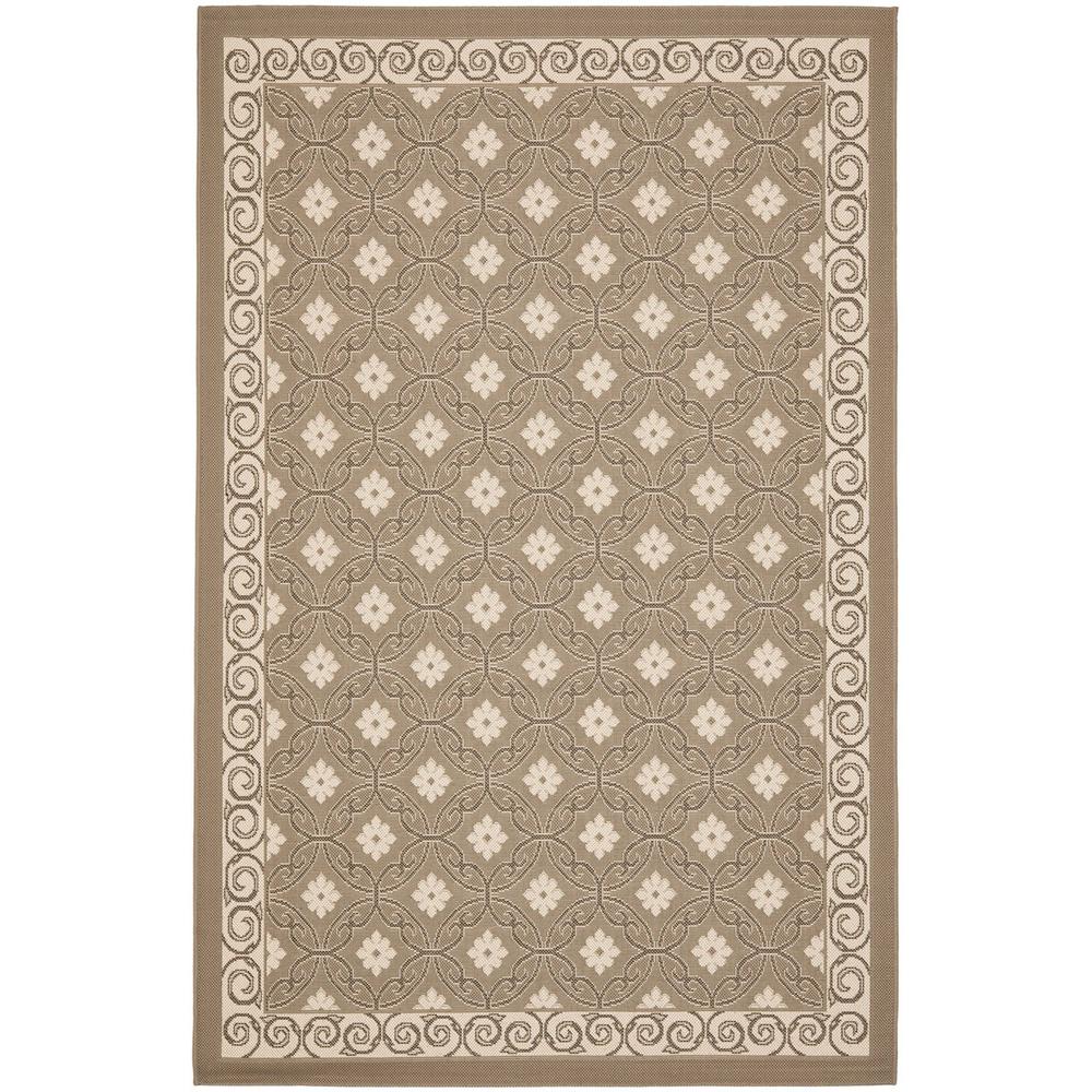 COURTYARD, DARK BEIG / BEIGE, 6'-7" X 9'-6", Area Rug, CY7810-97A7-6