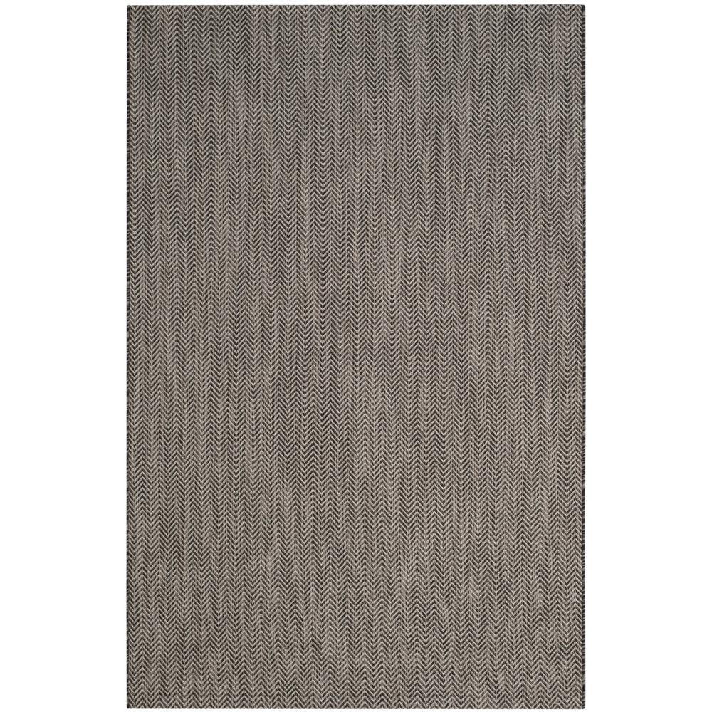 COURTYARD, BLACK / BEIGE, 6'-7" X 9'-6", Area Rug, CY8022-36621-6
