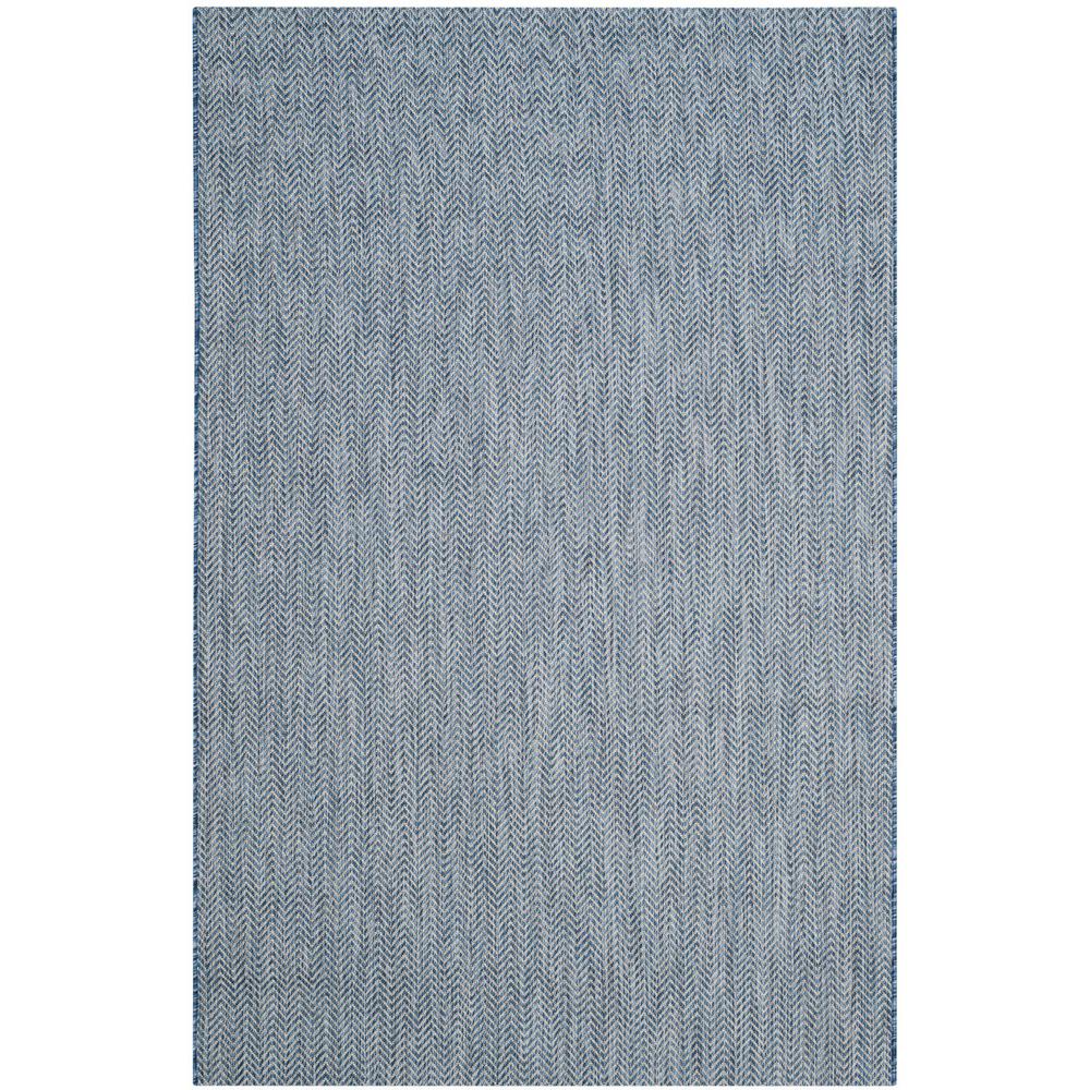 COURTYARD, NAVY / GREY, 6'-7" X 9'-6", Area Rug, CY8022-36821-6