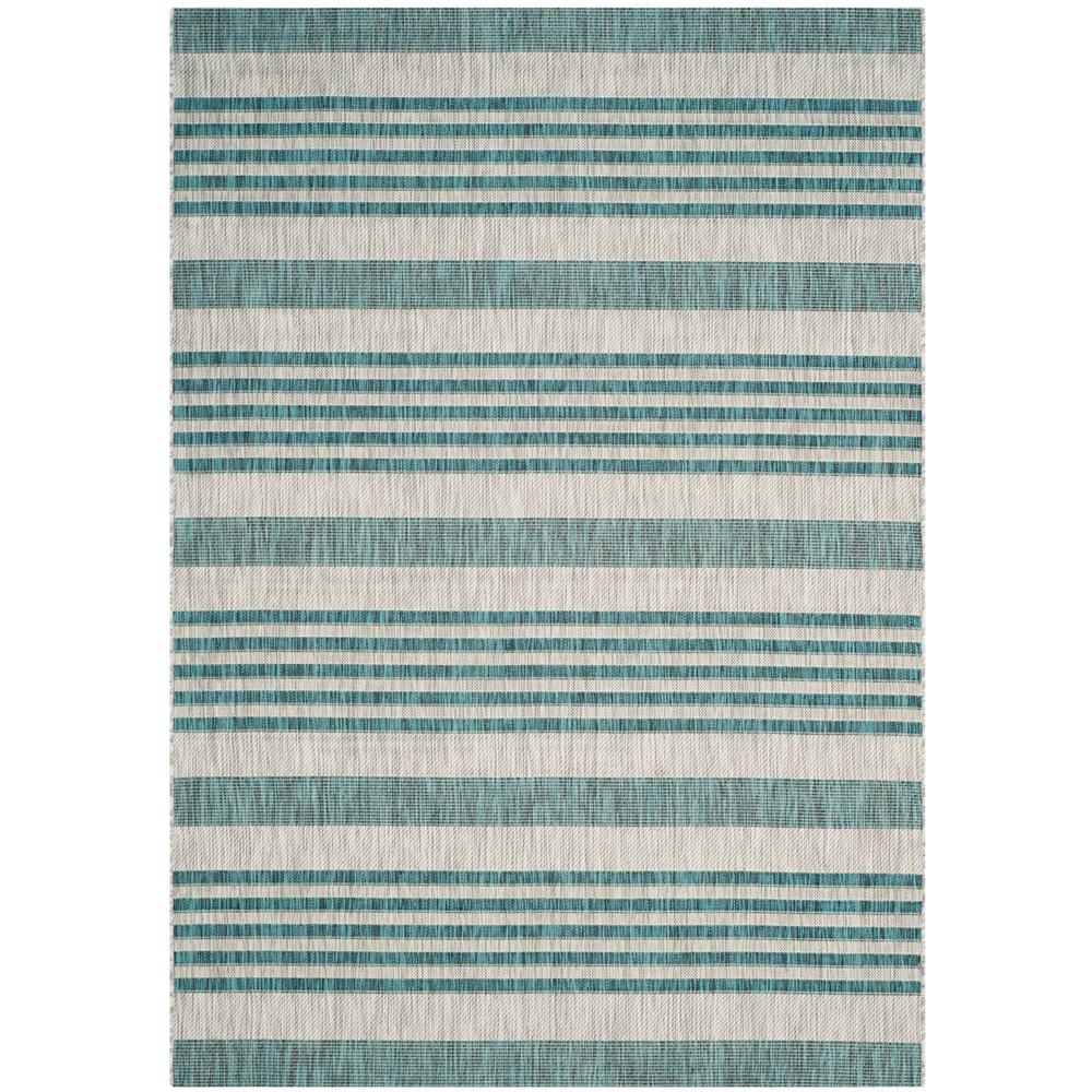 COURTYARD, GREY / BLUE, 6'-7" X 9'-6", Area Rug, CY8062-37212-6