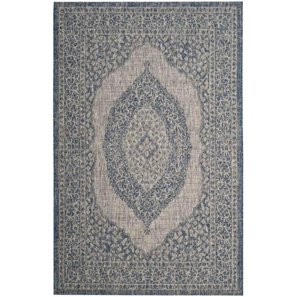 COURTYARD, LIGHT GREY / BLUE, 2'-7" X 5', Area Rug, CY8751-36812-3