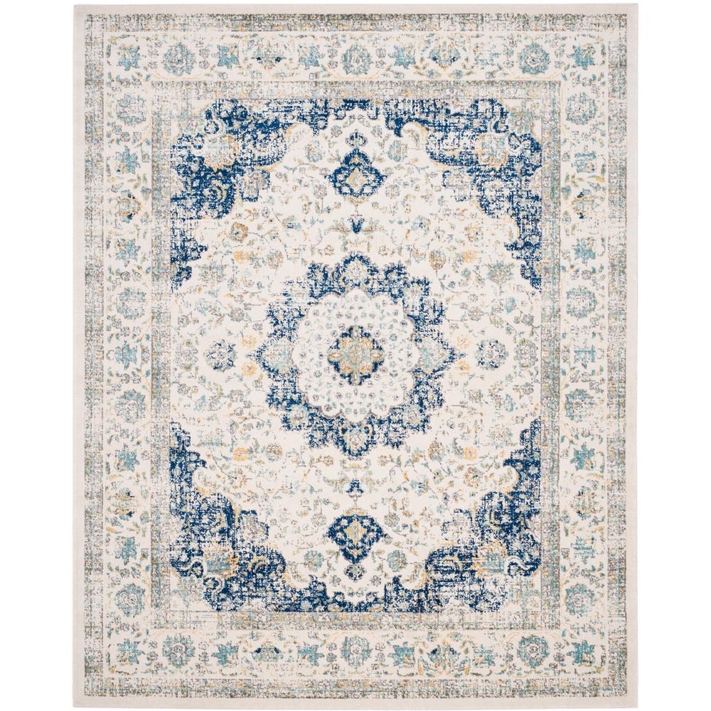 EVOKE, IVORY / BLUE, 9' X 12', Area Rug, EVK220C-9