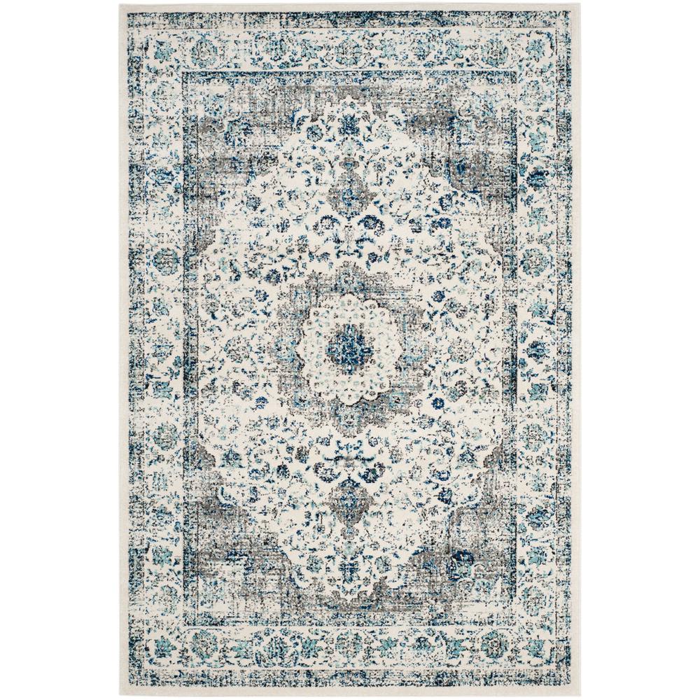 EVOKE, IVORY / GREY, 5'-1" X 7'-6", Area Rug, EVK220D-5