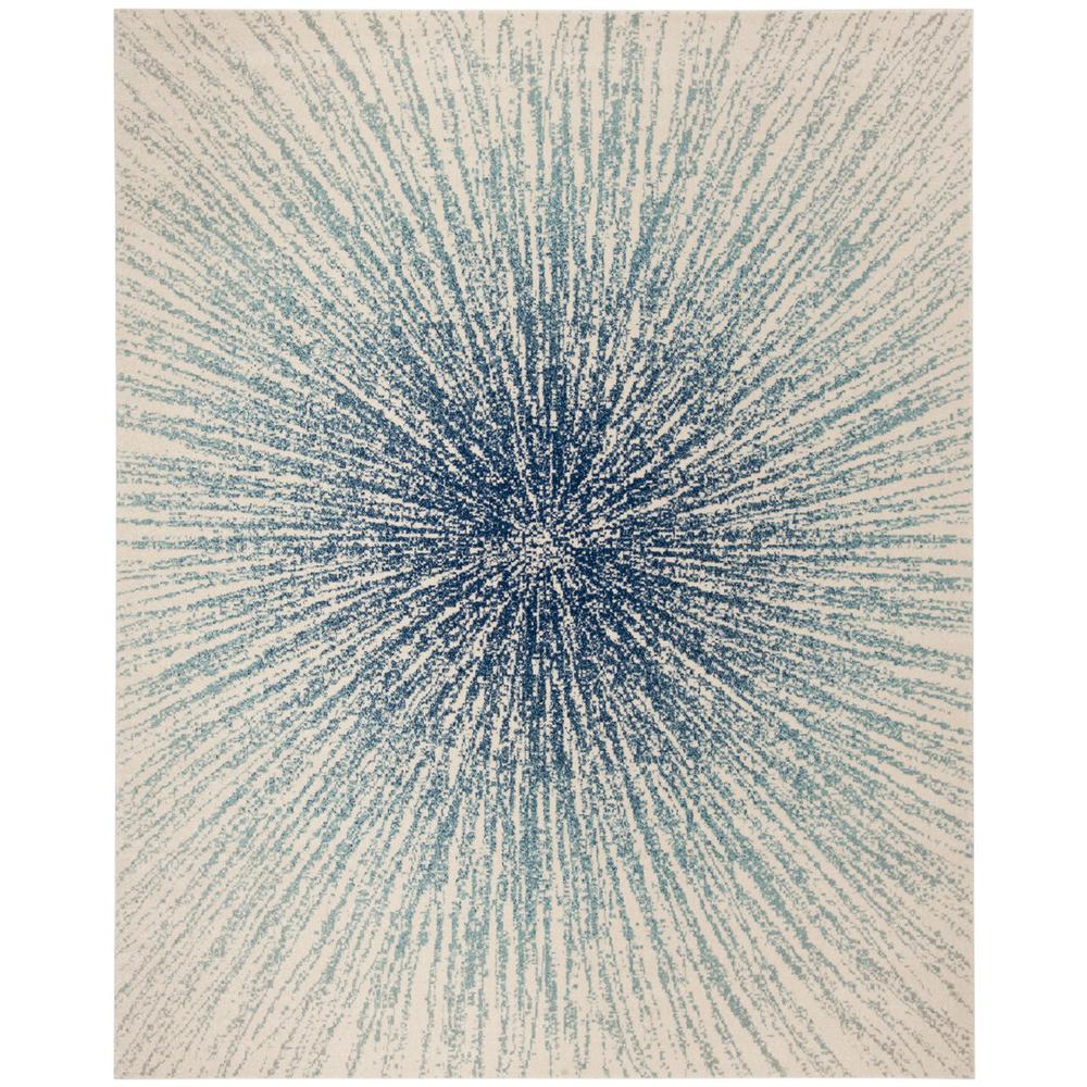 EVOKE, ROYAL / IVORY, 9' X 12', Area Rug, EVK228A-9