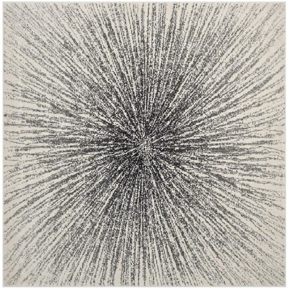EVOKE, BLACK / IVORY, 9' X 9' Square, Area Rug