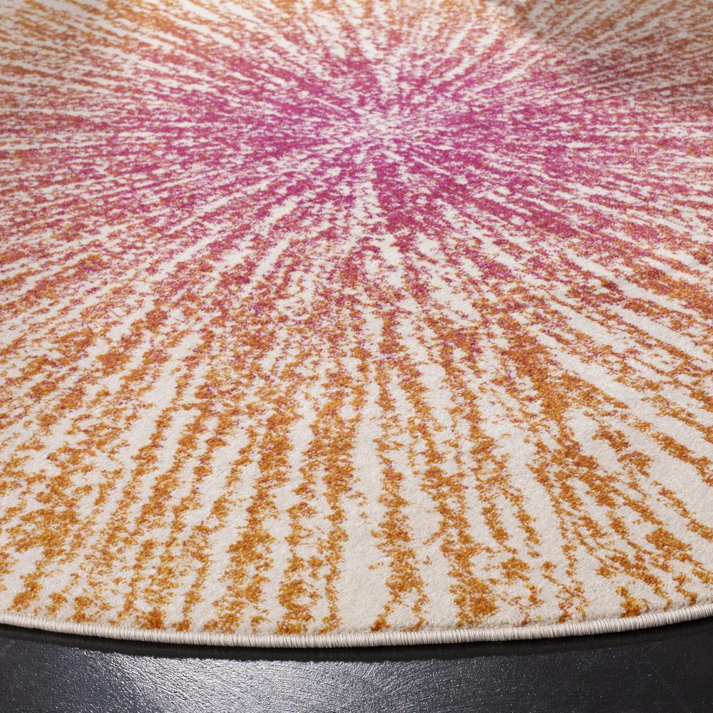 EVOKE, FUCHSIA / CREAM, 6'-7" X 6'-7" Round, Area Rug