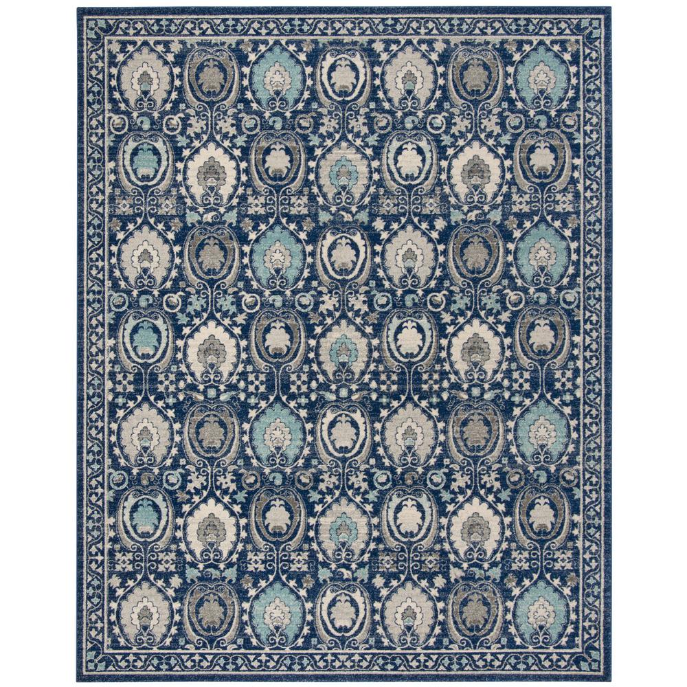 EVOKE, BLUE / IVORY, 9' X 12', Area Rug, EVK251C-9