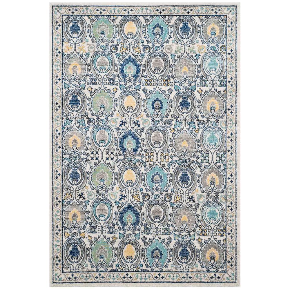 EVOKE, IVORY / GREY, 5'-1" X 7'-6", Area Rug, EVK251D-5