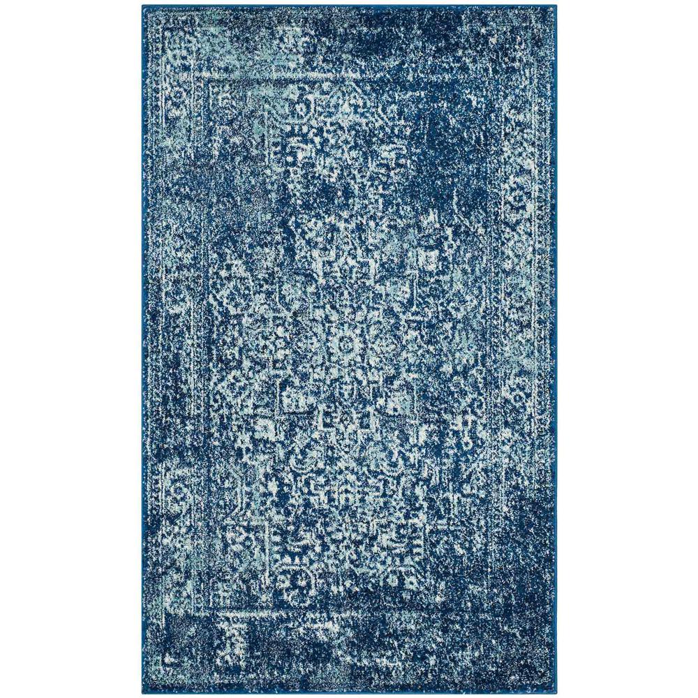 EVOKE, NAVY / IVORY, 3' X 5', Area Rug, EVK256A-3