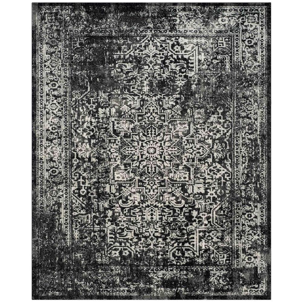 EVOKE, BLACK / GREY, 8' X 10', Area Rug