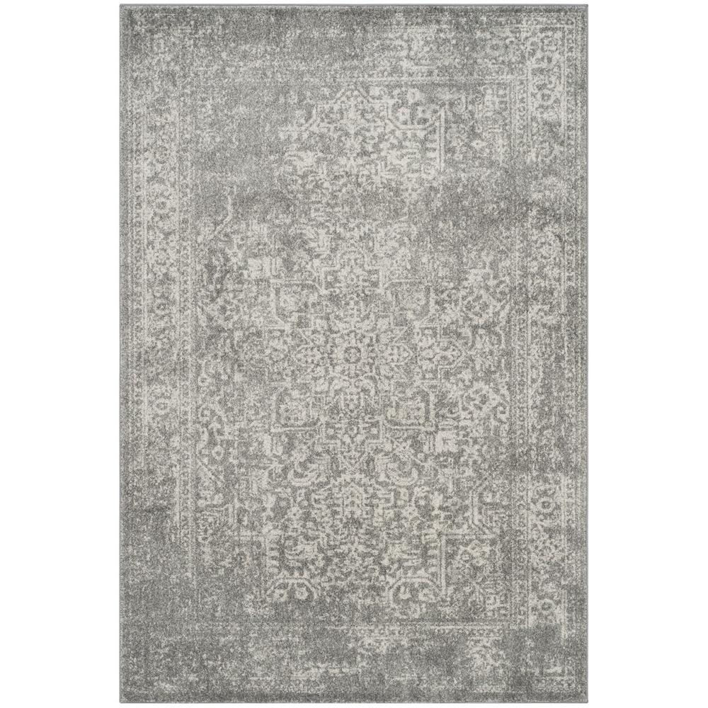 EVOKE, SILVER / IVORY, 5'-1" X 7'-6", Area Rug, EVK256S-5