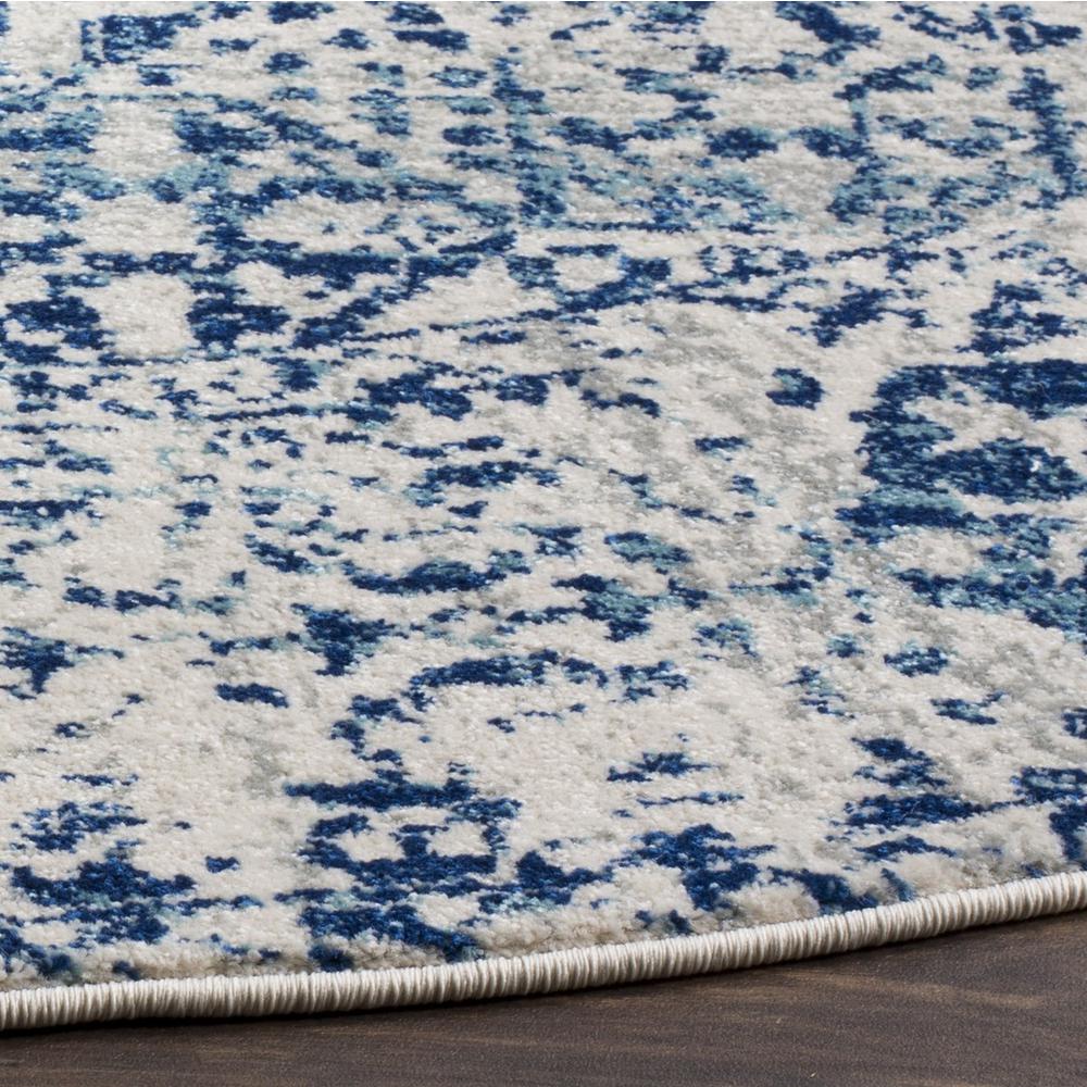 EVOKE, IVORY / BLUE, 9' X 9' Round, Area Rug, EVK260C-9R