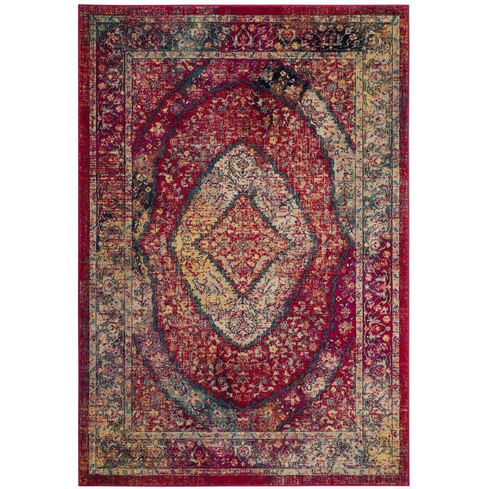 EVOKE, FUCHSIA / IVORY, 5'-1" X 7'-6", Area Rug