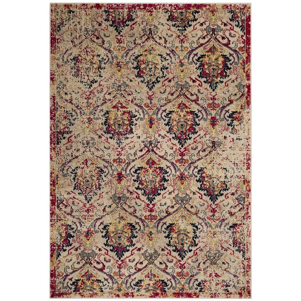 EVOKE, IVORY / FUCHSIA, 4' X 6', Area Rug, EVK519K-4