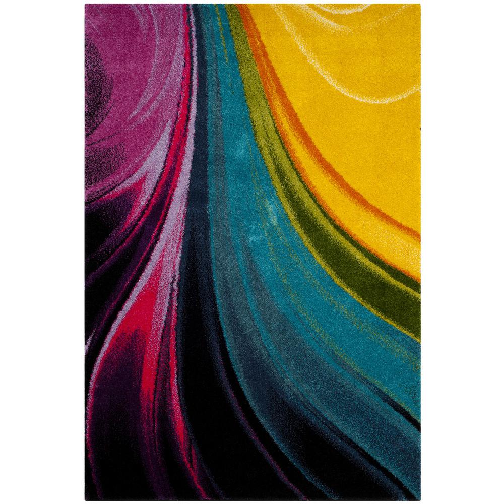 FIESTA SHAG, MULTI, 5'-1" X 7'-6", Area Rug, FSG372M-5