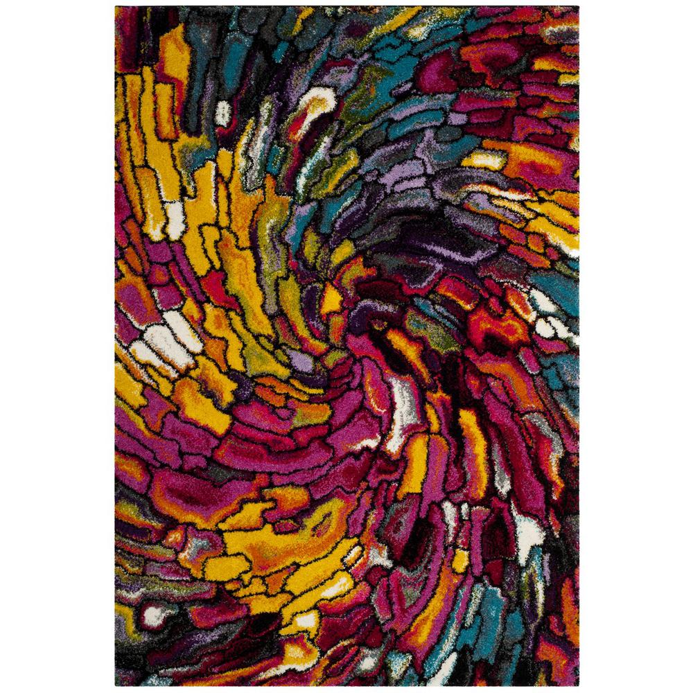 FIESTA SHAG, MULTI, 5'-1" X 7'-6", Area Rug, FSG373M-5