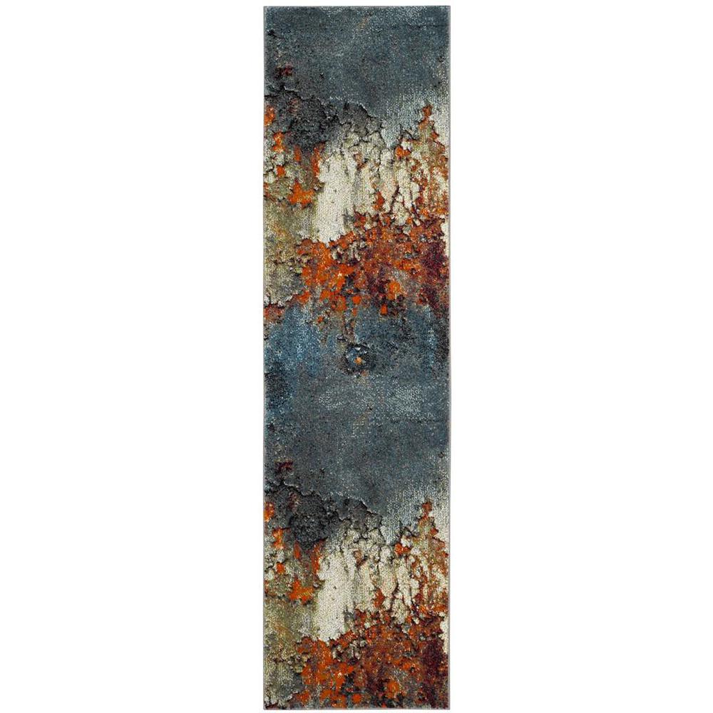 GLACIER, BLUE / MULTI, 2'-3" X 14', Area Rug
