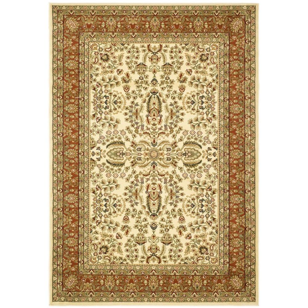 LYNDHURST, IVORY / RUST, 6' X 9', Area Rug