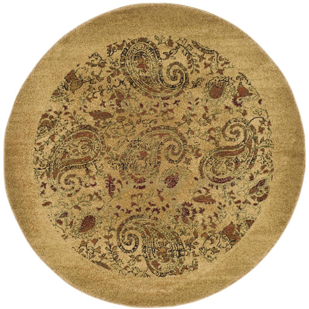 LYNDHURST, BEIGE / MULTI, 5'-3" X 5'-3" Round, Area Rug