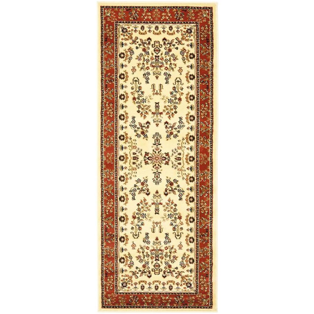 LYNDHURST, IVORY / RUST, 2'-3" X 16', Area Rug