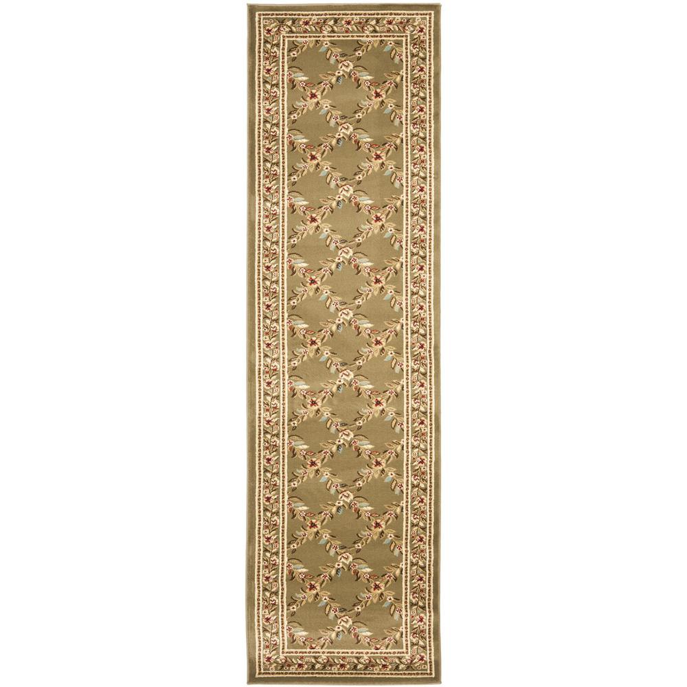 LYNDHURST, GREEN / GREEN, 2'-3" X 8', Area Rug