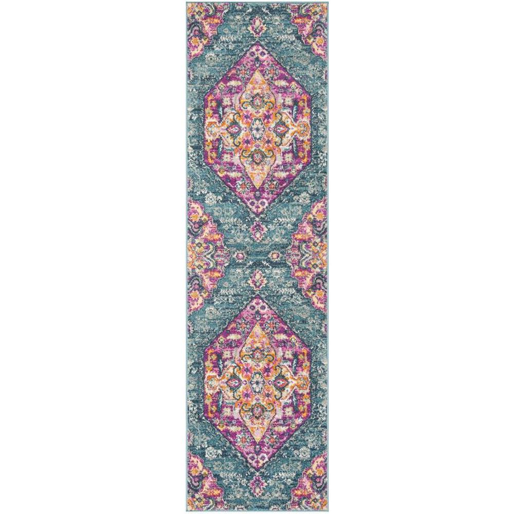 MADISON, BLUE / FUCHSIA, 2'-3" X 6', Area Rug, MAD119C-26