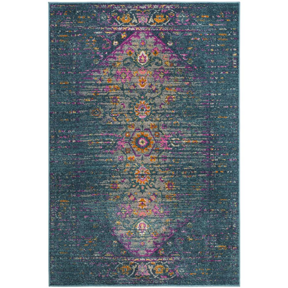 MADISON, BLUE / FUCHSIA, 6' X 9', Area Rug, MAD122C-6