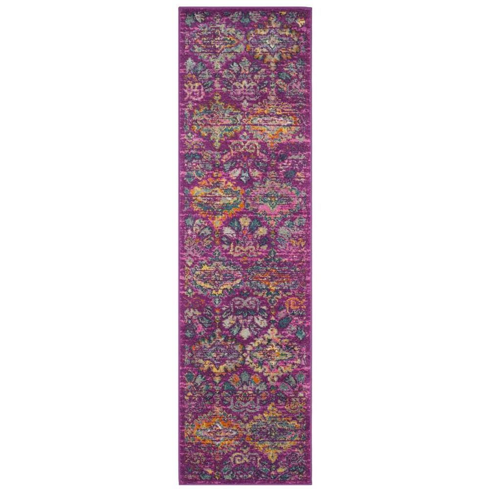 MADISON, FUCHSIA / BLUE, 2'-3" X 6', Area Rug