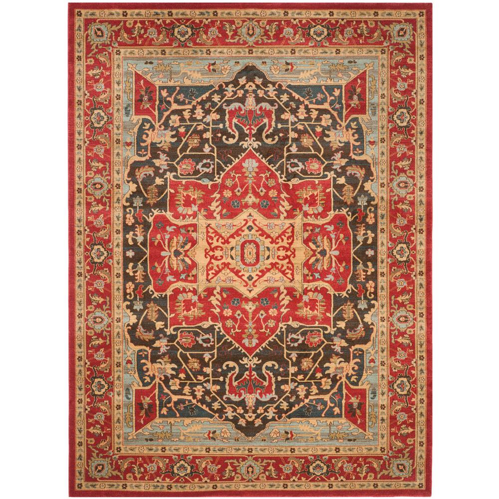 MAHAL, RED / RED, 8' X 11', Area Rug