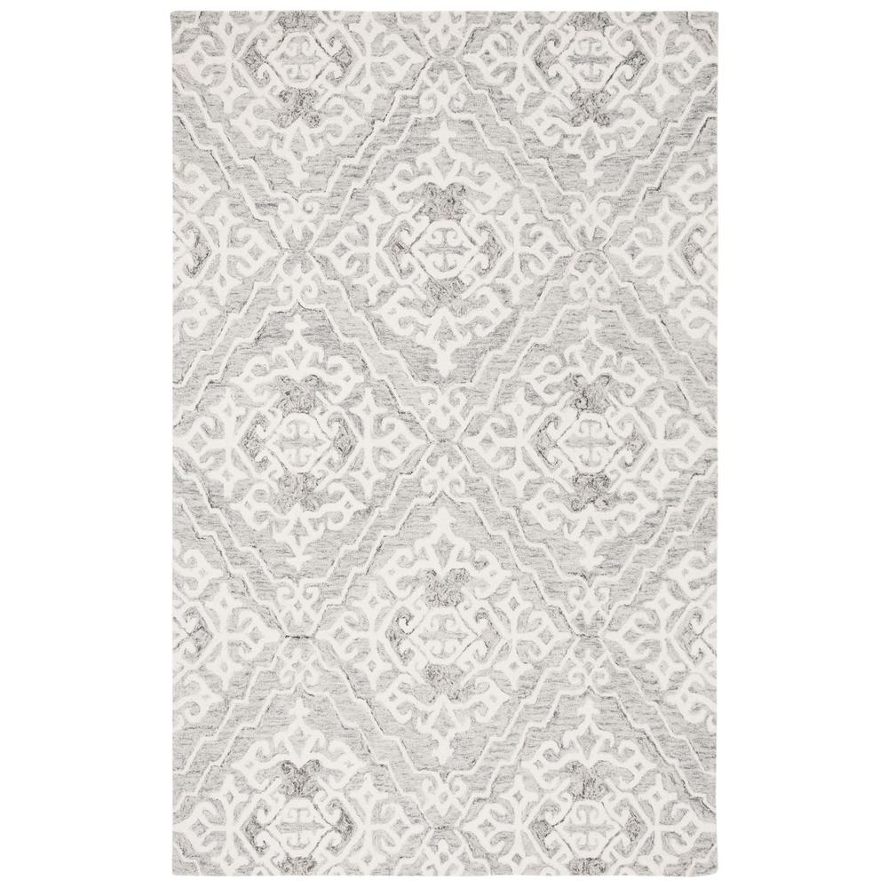 MICRO-LOOP, GREY / IVORY, 8' X 10', Area Rug, MLP905F-8