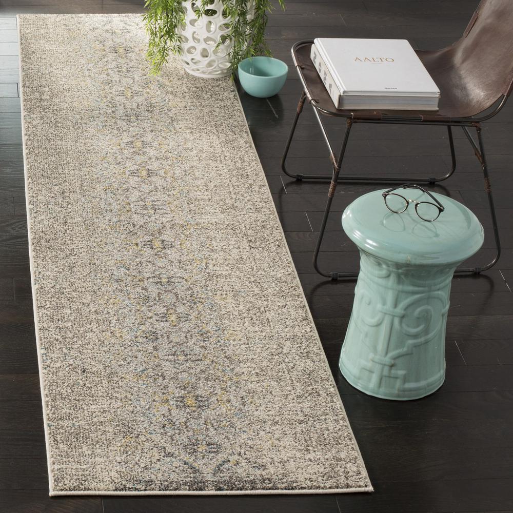 MONACO, GREY / MULTI, 2'-2" X 14', Area Rug, MNC209G-214