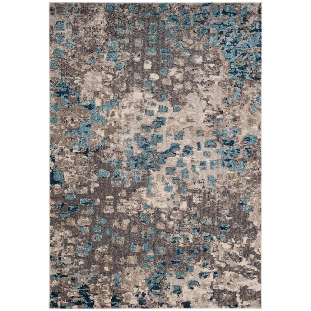 MONACO, GREY / LIGHT BLUE, 5'-1" X 7'-7", Area Rug