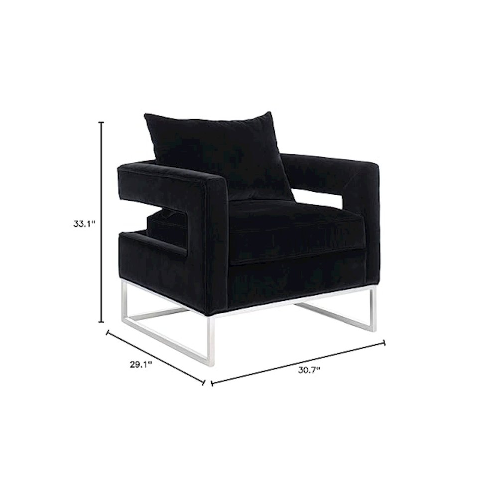 OLIVYA VELVET CLUB CHAIR, KNT7019A