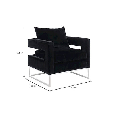 OLIVYA VELVET CLUB CHAIR, KNT7019A