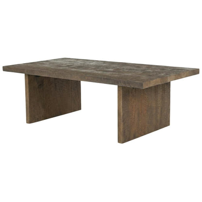 Natural Brown Mango Rattan Coffee Table with Lightweight Frame