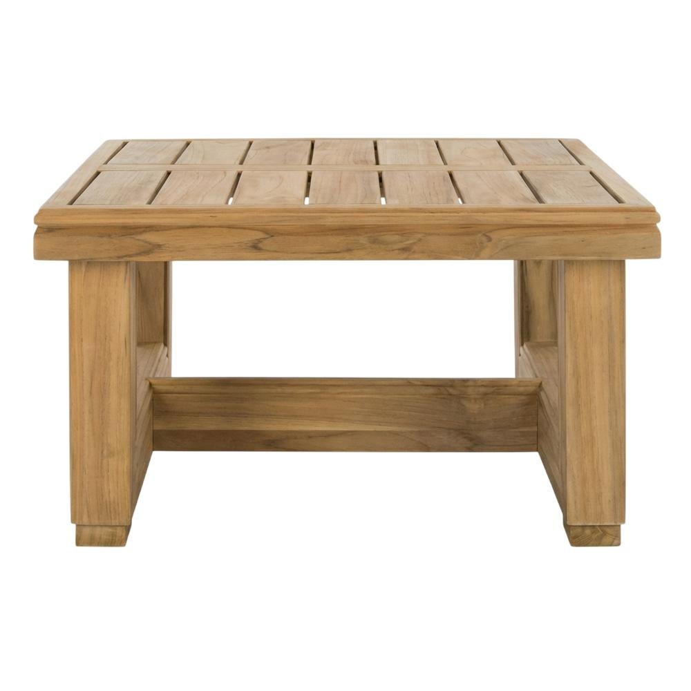 Teak end table with sleek contemporary design for outdoor living