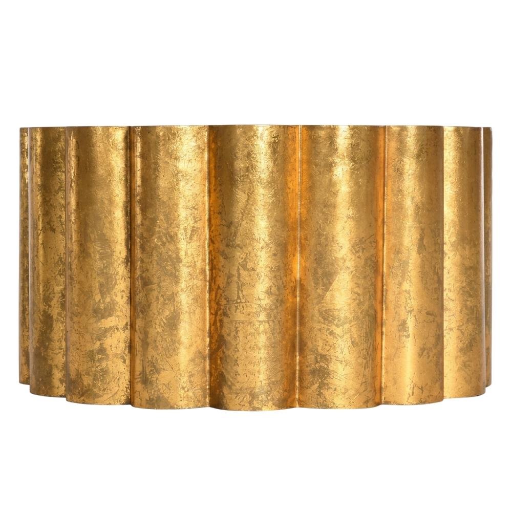 Gold Coffee Table with Iron Frame and Modern Design for Living Room