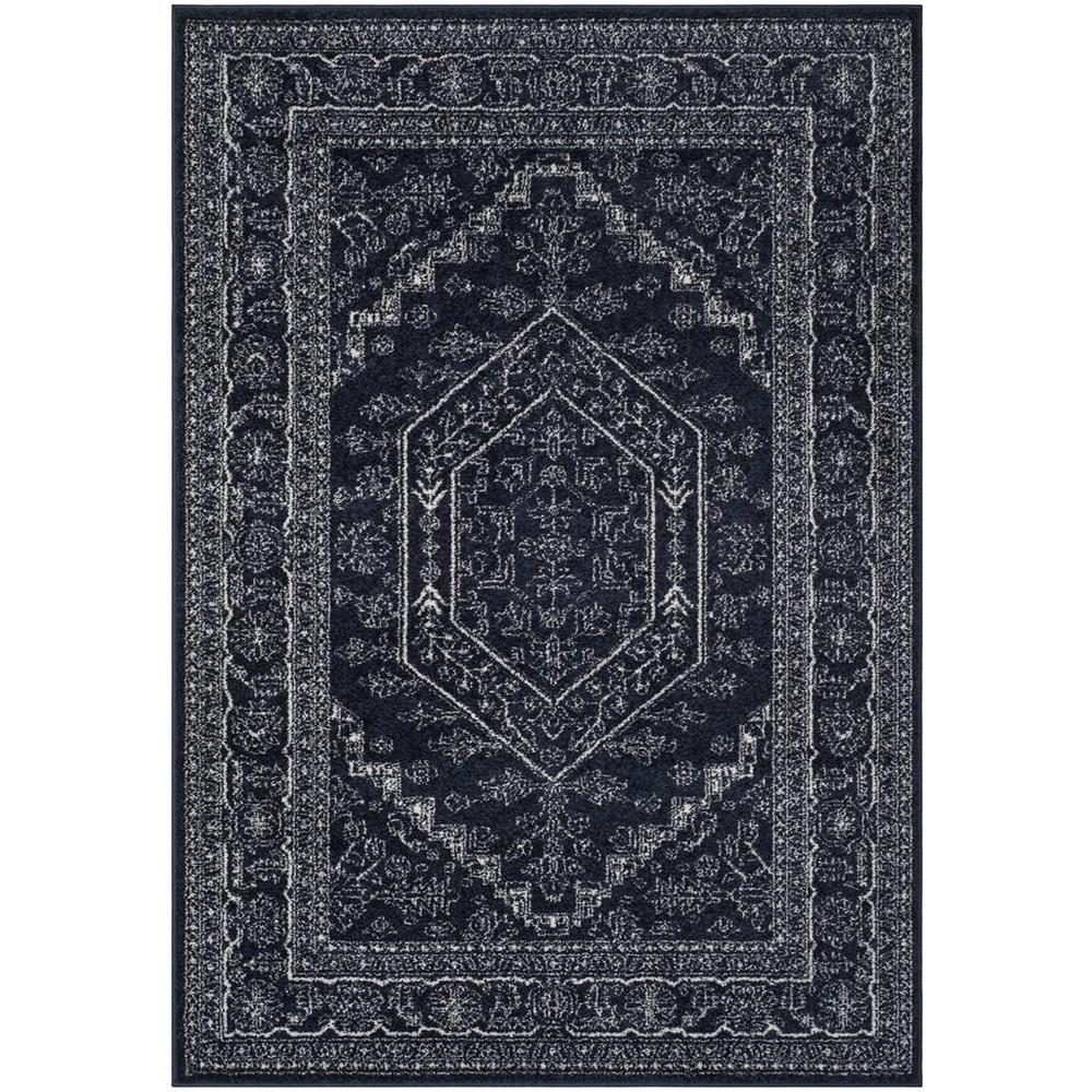 Adirondack, NAVY / IVORY, 6' X 9', Area Rug
