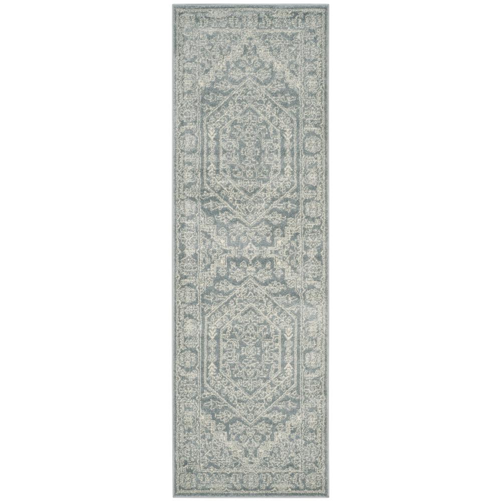Adirondack, SLATE / IVORY, 2'-6" X 16', Area Rug
