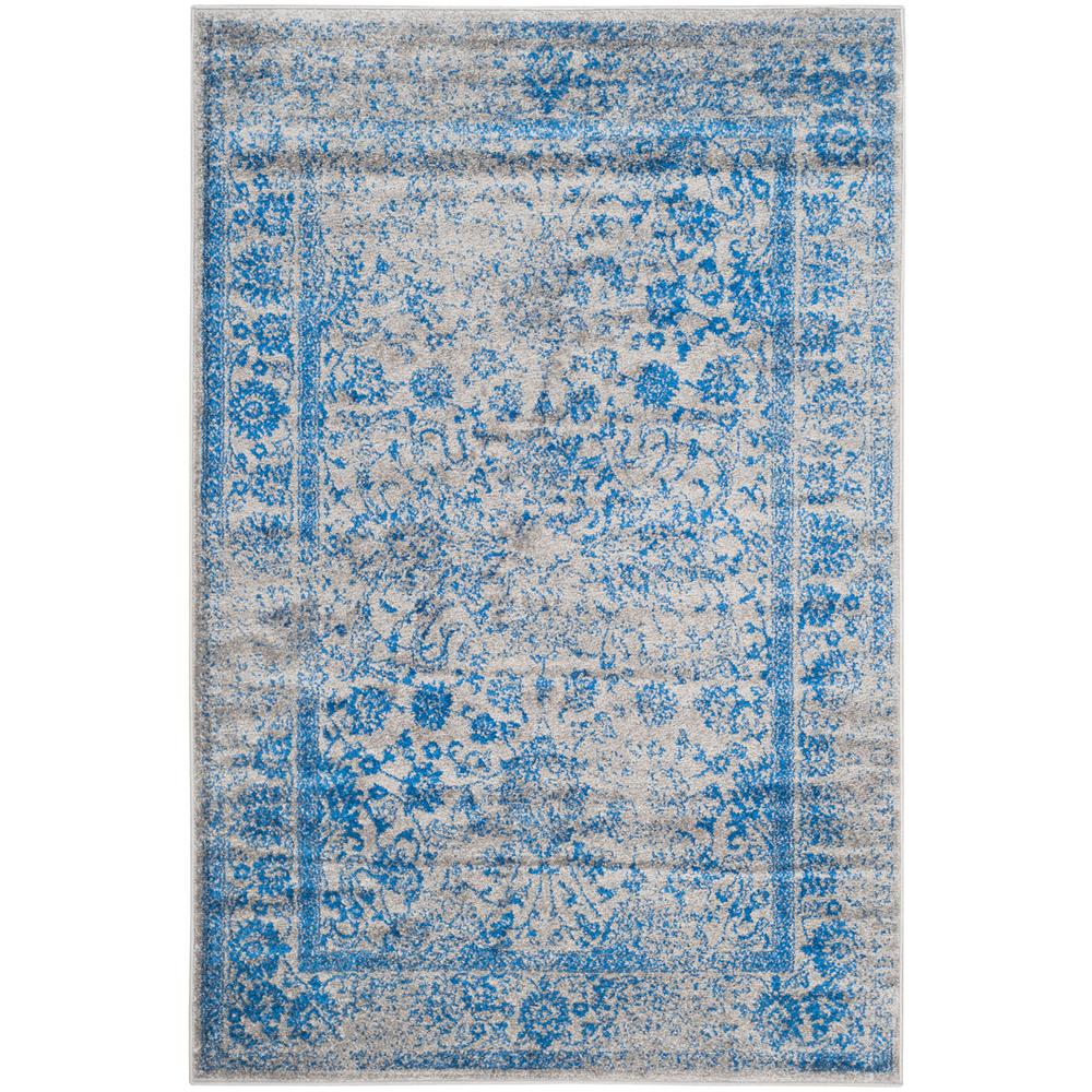 Adirondack, GREY / BLUE, 6' X 9', Area Rug
