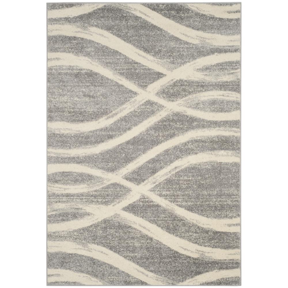 Adirondack, GREY / CREAM, 6' X 9', Area Rug