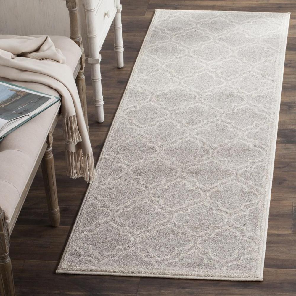 AMHERST, LIGHT GREY / IVORY, 2'-3" X 22', Area Rug, AMT412B-222