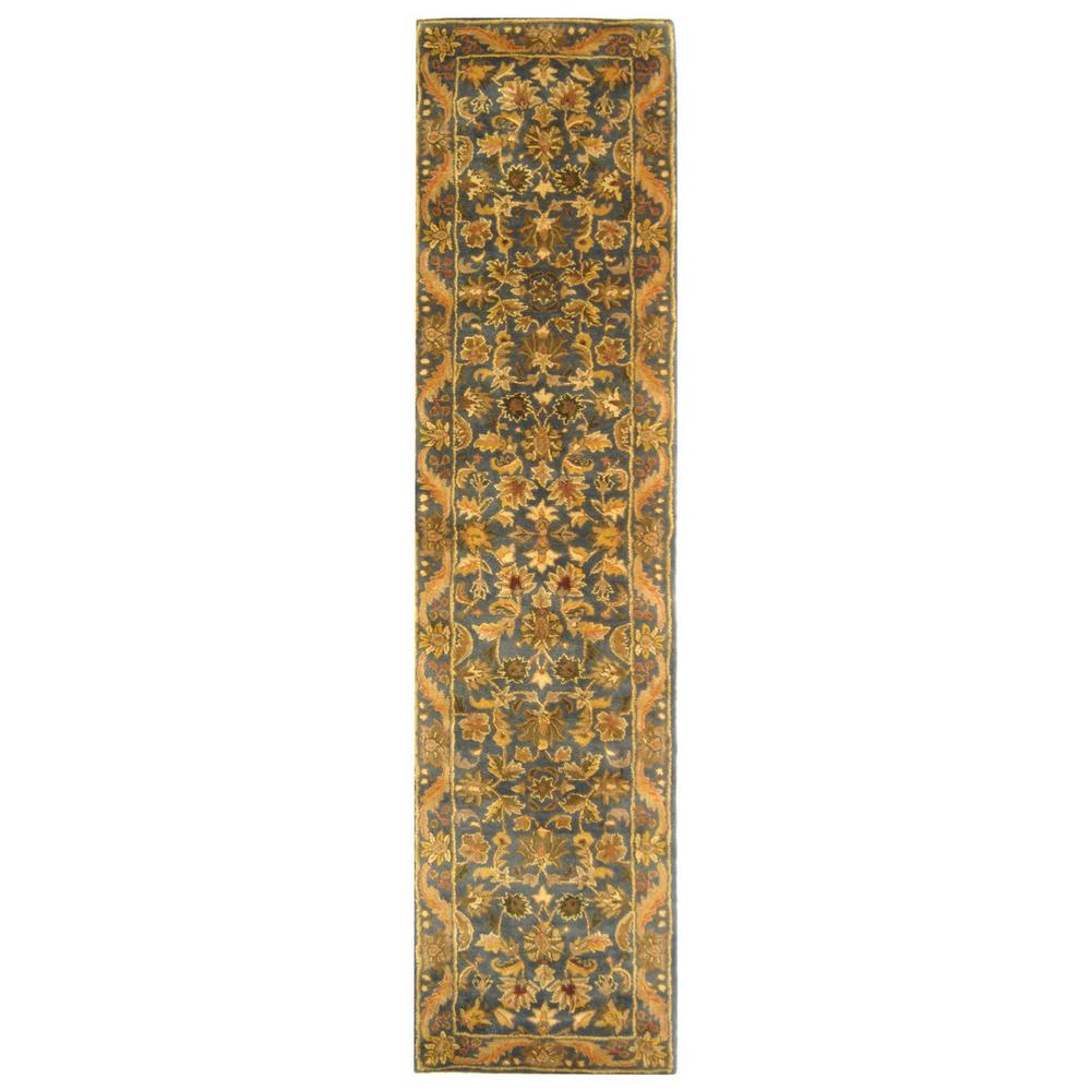 ANTIQUITY, BLUE / GOLD, 2'-3" X 12', Area Rug