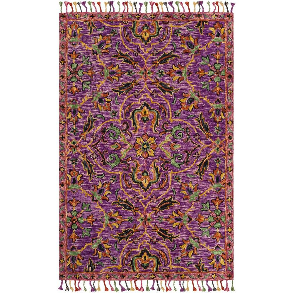 BLOSSOM, PURPLE / MULTI, 5' X 8', Area Rug
