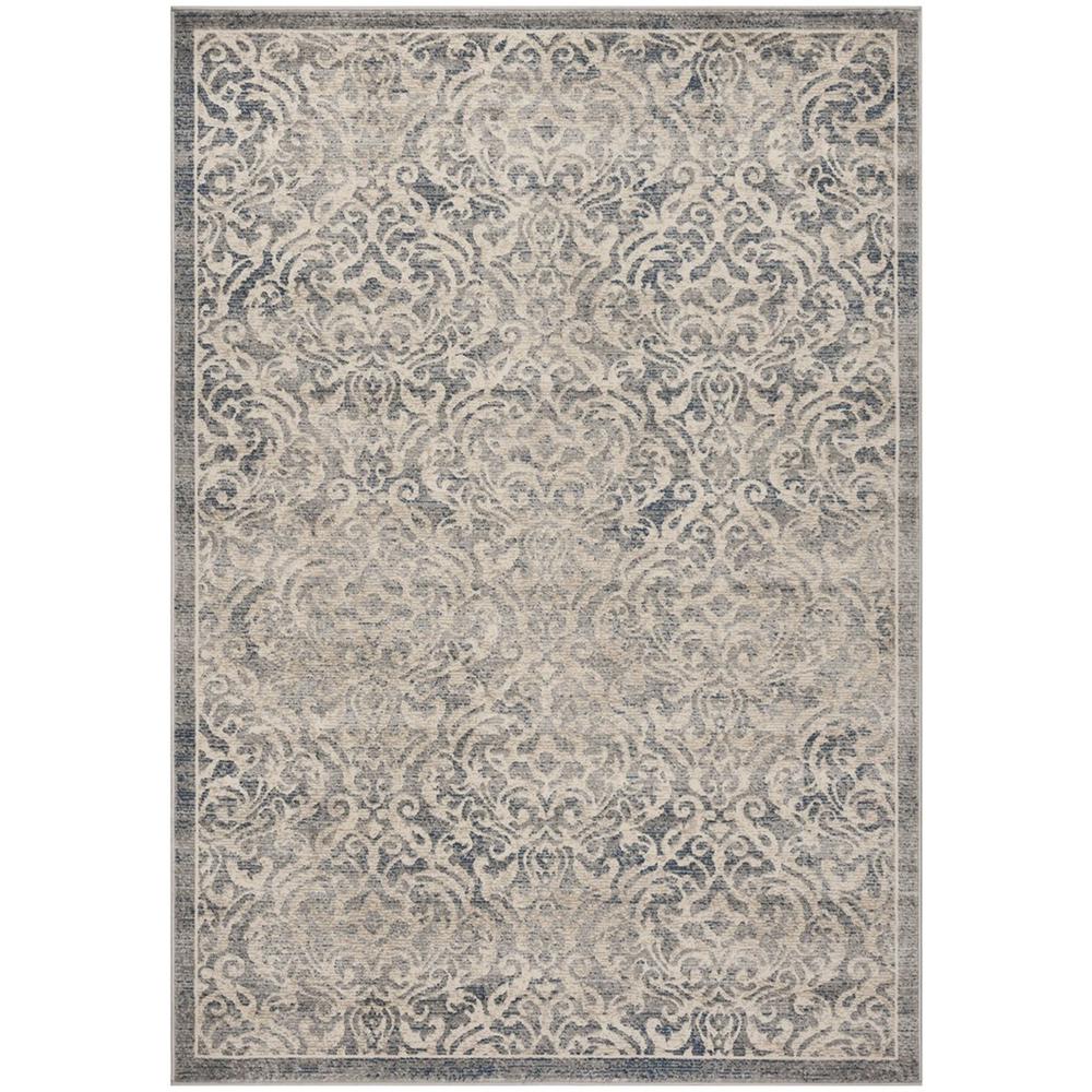 BRENTWOOD, LIGHT GREY / BLUE, 6' X 9', Area Rug, BNT810G-6