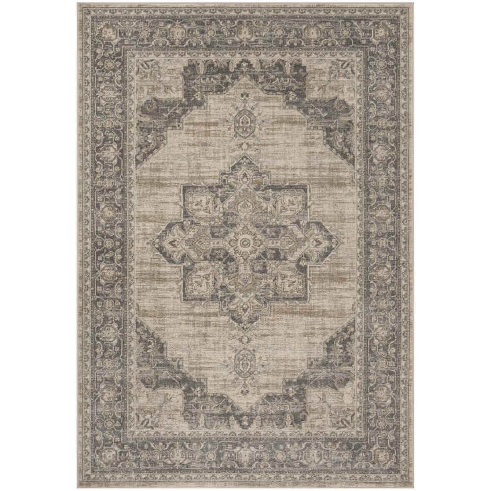 BRENTWOOD, CREAM / GREY, 4' X 6', Area Rug, BNT865B-4