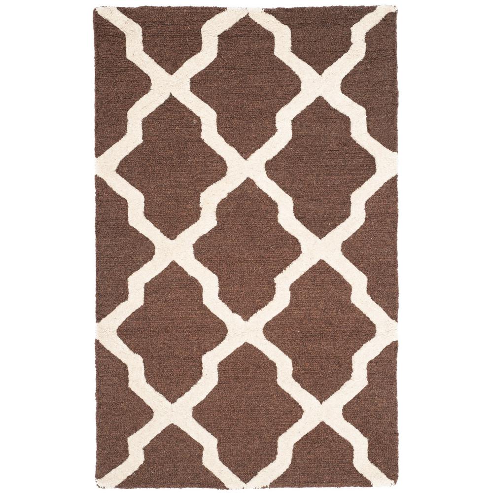 CAMBRIDGE, DARK BROWN / IVORY, 2'-6" X 6', Area Rug, CAM121H-26