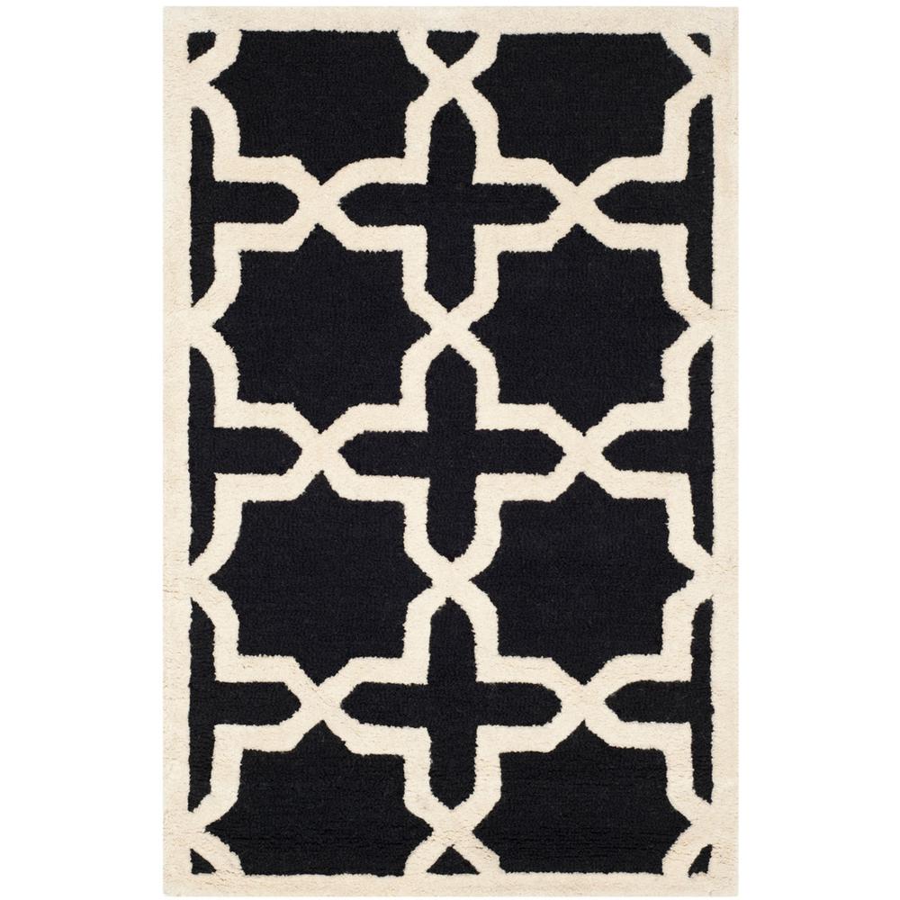 CAMBRIDGE, BLACK / IVORY, 3' X 5', Area Rug, CAM125E-3